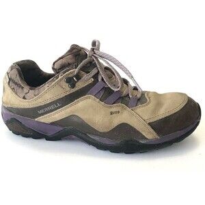 Merrell Fluorecein Sz 6.5 Hiking Sneakers Waterproof Shoes Chocolate Brown Purpl